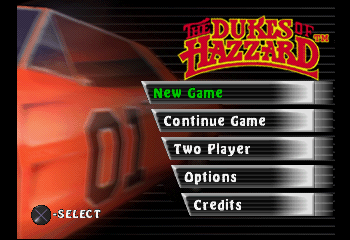 The Dukes of Hazzard: Racing for Home Title Screen